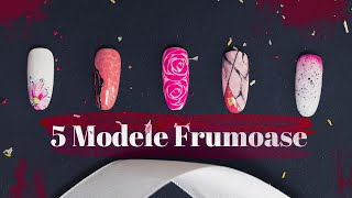 5 Modele Unghii cu Gel Usor de Realizat  Tutorial [upl. by Anette378]