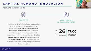 Corfo Capital Humano para la Innovación  Charla Conoce el Instrumento [upl. by Aram]