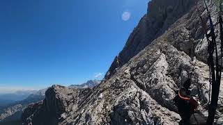 Paragliding accident Garmisch  steel lines on Alpspitze [upl. by Treblah]