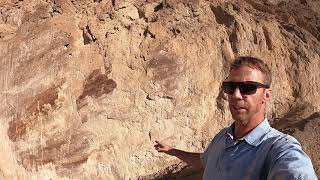 Spectacular fault plane and slickensides exposed near Artist Drive in Death Valley National Park [upl. by Christiana456]