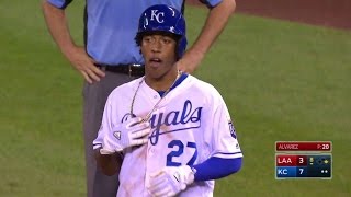 Raul Mondesi Jrs First MLB Hit [upl. by Innattirb]