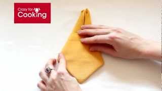 Bunny napkin folding  CrazyForCookingcom [upl. by Gram]