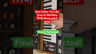 pinkfloyd Any Colour You Like Live at Wembley 1974 Minimoog Patch recreated [upl. by Fujio327]