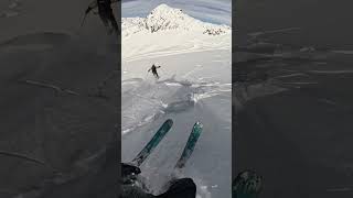 I was in a BAD position for THIS to happen 🤯 avalanche ski skiing freeride pov [upl. by Bianka]