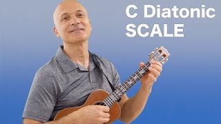 C Diatonic Major Scale on Ukulele [upl. by Aidnahs]