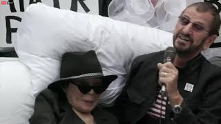 Yoko and Ringo recreate bedin protest [upl. by Eugatnom]