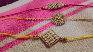 3 Diy Rakhi Making At HomeRakhi making Rakhi making idea at home [upl. by Narag984]