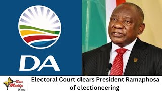 DA loses the Electoral Court case over President Ramaphosas televised address before May elections [upl. by Nowahs]