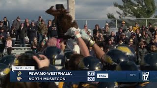 North Muskegon 28 PewamoWestphalia 27 [upl. by Annaear68]