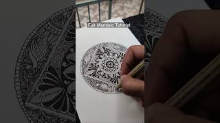 Full Mandala Art Tutorial on 300g Watercolor Paper mandala art zenart zen mandalaart [upl. by Akisej]