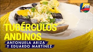 Receta tubérculos andinos con chupe de cuajada  Gastronomía Colombia en un 20 de Julio [upl. by Alilahk815]