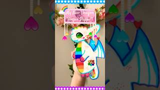 My Dragon Finger Puppet called Cutie🌈🫧 dragonpuppets paperdragon youtubeshorts cute rainbow [upl. by Engdahl]