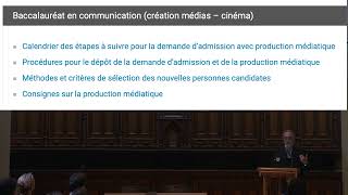 Directive pour le dépôt des productions médiatiques en cinéma et en télévision à l’UQAM [upl. by Sibley941]