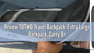 Review TOTWO Travel Backpack Extra Large Backpack Carry On Backpack 50L Expandable Flight Approve [upl. by Mila]