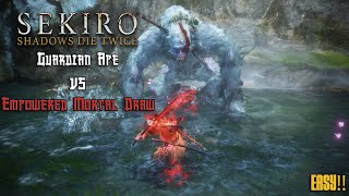 SEKIRO BOSS FIGHT Guardian Ape vs Empowered Mortal Draw [upl. by Eleazar]