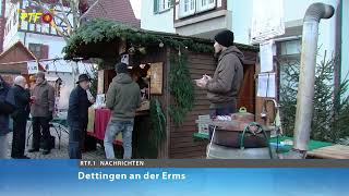 Weihnachtsmarkt mit Kunsthandwerk und weihnachtlichen Schlemmereien  Dettingen an der Erms [upl. by Germano]