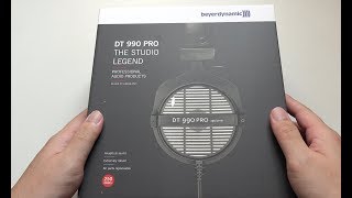 Beyerdynamic DT 990 PRO Studio Headphones Unboxing [upl. by Lachman]