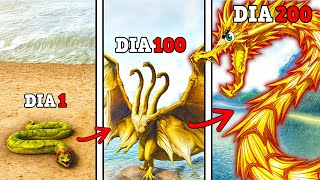 A GHIDORAH EVOLUIU PARA UMA NOVA FORMA DEUS GIGANTE SOBREVIVI 200 DIAS ARK ENFRENTAMOS O GODZILLA [upl. by Zzabahs]