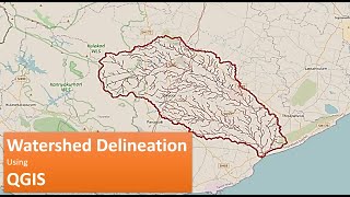 Delineation of River Network and Watershed using QGIS How to use DEM to delineate Drainage basin [upl. by Shu]