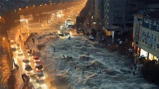 Half of Istanbul is under water Monstrous flood in Turkeys largest city [upl. by Maddocks]