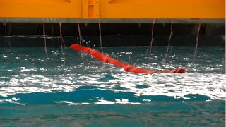 Pelamis wave energy converter model test at Plymouth wave tank 44 [upl. by Attikin]