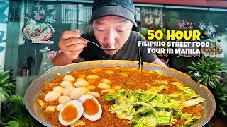 50 HOUR Filipino STREET FOOD amp SEAFOOD MARKET Tour BEST CHEAP EATS in Manila [upl. by Shanahan]