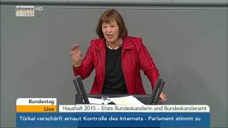 Bundestag Kanzleramtsetat Generalaussprache Teil 3 ua mit Aydan Özoguz am 10092014 [upl. by Fogel]