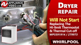 Dryer not Starting  Diagnostic amp Repair  Hi limit  Cutoff Thermostat by Factory Technician [upl. by Rocky]