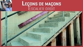 Les bons gestes en maçonnerie  Escalier droit [upl. by Anoik91]