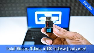 How to Install Windows 10 From USB Flash Drive Complete Tutorial [upl. by Yelekalb298]