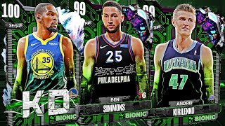 700K VC BIONIC Pack Opening for 100 Overall Kevin Durant and Dark Matter Ben Simmons NBA 2k24 LIVE [upl. by Rattan]