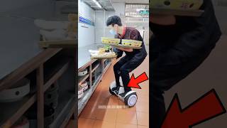 Waiter using hover board 🙄 [upl. by Ervine]