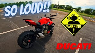 EAR SPLITTING Commute Home on a 200HP Ducati [upl. by Naryt687]