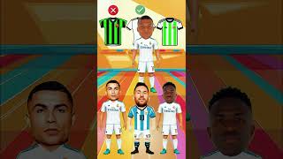 Quien Sabe Los Colores De Las Camisetas Ronaldo vs Messi vs Mbappé vs Vinicius [upl. by Ephraim]