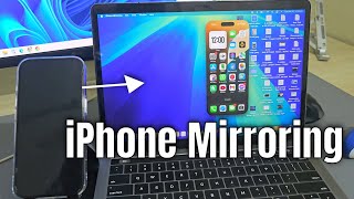 How to Control iPhone with Mac Using iPhone Mirroring App 2024 [upl. by Portie]