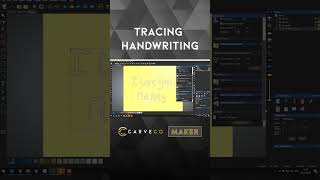 Tracing Handwriting with Carveco Maker [upl. by Naujuj964]