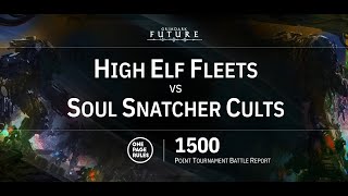 OPR 1500 Point Grimdark Future Tournament Battle Report  High Elf Fleets vs Soul Snatchers Game 2 [upl. by Oibaf12]