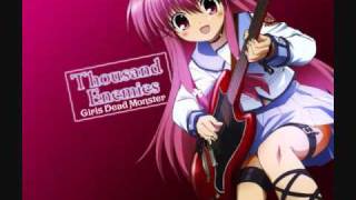 GirlDeMoAngel Beats  Thousand Enemies Lyrics In Description [upl. by Elyrehc]