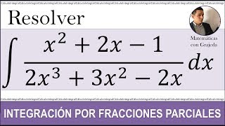 INTEGRACIÓN POR FRACCIONES PARCIALES Caso 1 Ejemplo 1 [upl. by Kuhn]