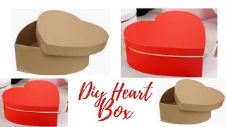 How To Make Heart Shaped Paper Gift Box Heart Box Art and Craft Making Paper Box Diy Paper Box [upl. by Pettifer]