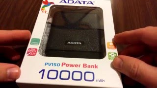 ADATA PV150 10000mAh Power Bank Unboxing and overview [upl. by Phelps]