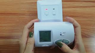 Wireless Digital RF Room Gas Boiler Thermostat [upl. by Atilek]