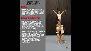 Below prep level liberty instructional video  cheerleading group stunt [upl. by Henry243]