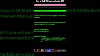 How to Hack WIFI password using CMD [upl. by Puri]