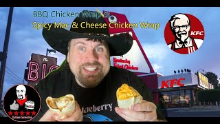 KFC NEW Spicy Mac amp Cheese amp BBQ Chicken Wraps Review [upl. by Cacilia]