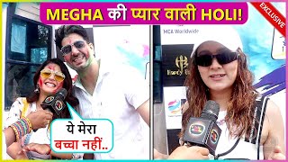 Megha Chakravarti With BFF Sahil Phull Celebrates Holi Aastha Gill Says Mai Toh Junglee Hoon [upl. by Akener]