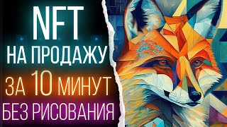 Как создать NFT с нуля без умения рисовать и как разместить НФТ на продажу в OpenSea за 10 минут [upl. by Eckart]