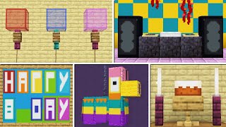 10 Party Build Hacks amp Decorations in Minecraft [upl. by Valaria656]