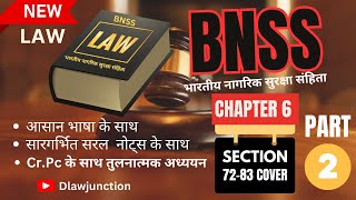 BNSS Bhartiya Nagarik Suraksha Sanhita 2023  Cover Chapter 6 Part 2 Dlawjunction [upl. by Estus]