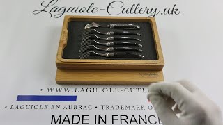 Set of 6 Laguiole Dessert Forks  Laguiole en Aubrac [upl. by Kalina908]